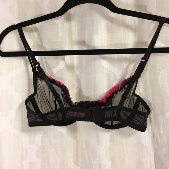 $12/2+ VS Net Ruffle Demi Bra Black Pink - Picture 7 of 8